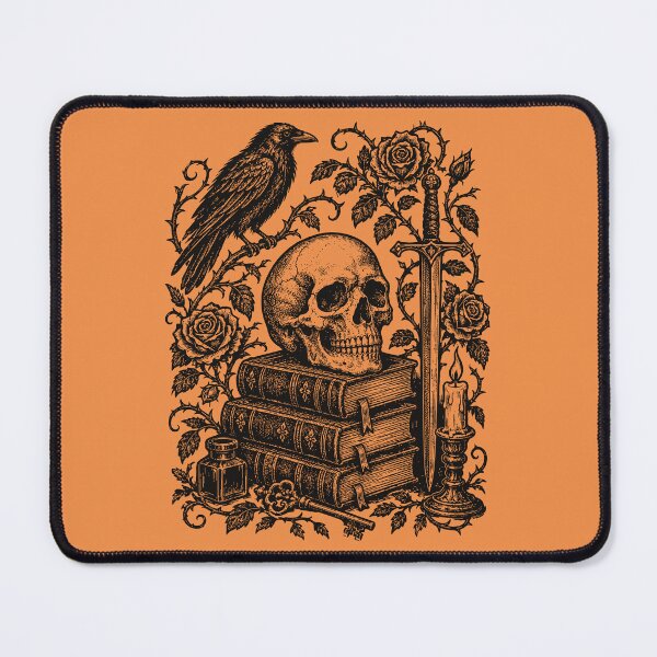 Item preview, Raven Poet Books Skull Roses Dark Academia Gothic   designed and sold by Y-Vibes.