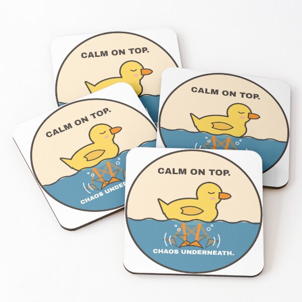 Item preview, Calm on Top Chaos Underneath Funny Duck designed and sold by therealgood1.