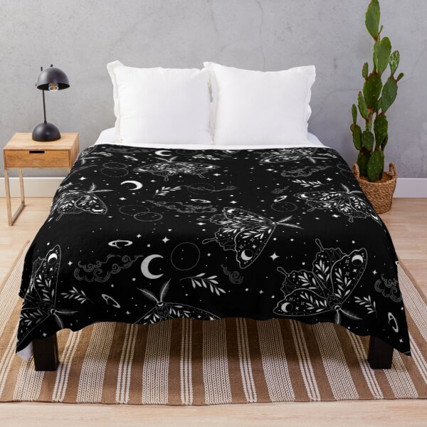 Item preview, Celestial Moth Pattern – Moon Phases, Stars and Botanical Night Sky designed and sold by VicPadArt.