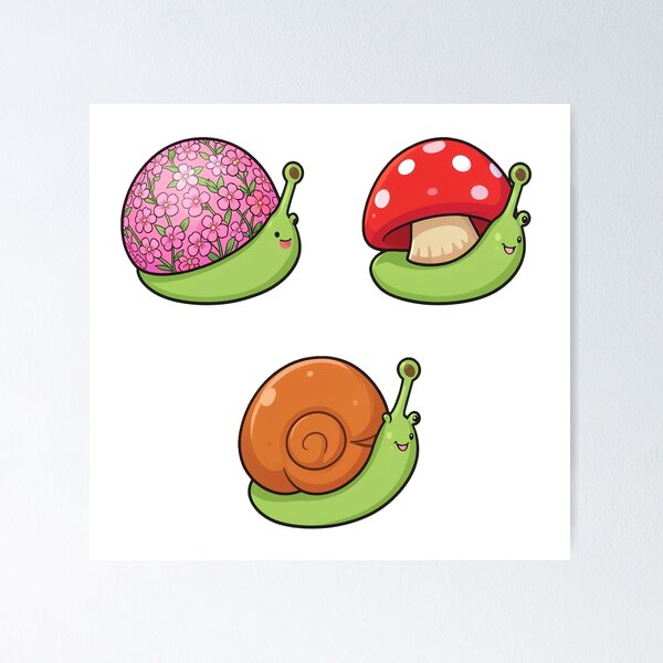 Item preview, Kawaii Garden Snails - Pack designed and sold by V3S0.