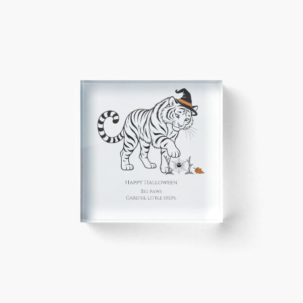 Item preview, Halloween Tiger Careful Steps designed and sold by Soft Paws Sketches.