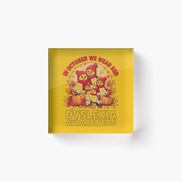 Item preview, In October We Wear Red Dyslexia Awareness Red Ribbon designed and sold by Redgiant87x.