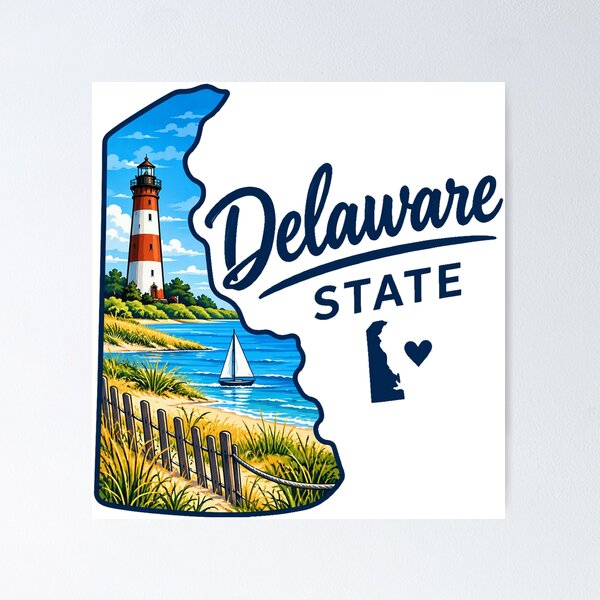 Item preview, Delaware State designed and sold by vectcd.