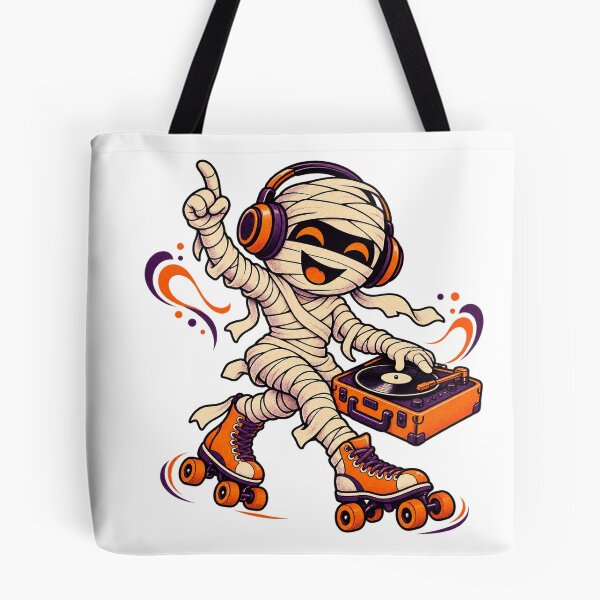Item preview, Mummy Roller Rink DJ Halloween Mascot designed and sold by gallleriaworld.