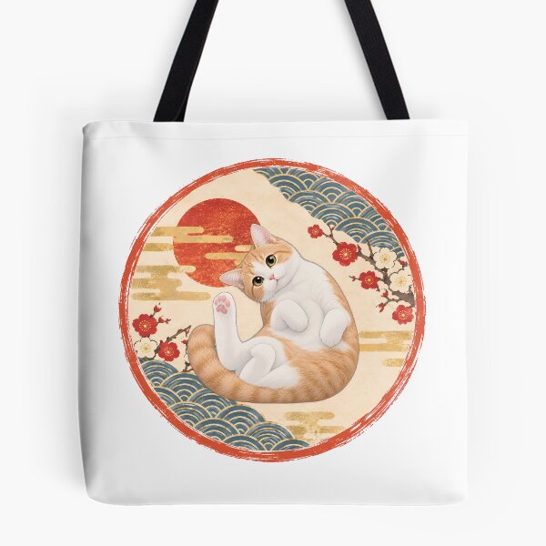 Item preview, Japanese Style Cat – Cute Cat in Traditional Japanese Art designed and sold by Neo Japonism Art.