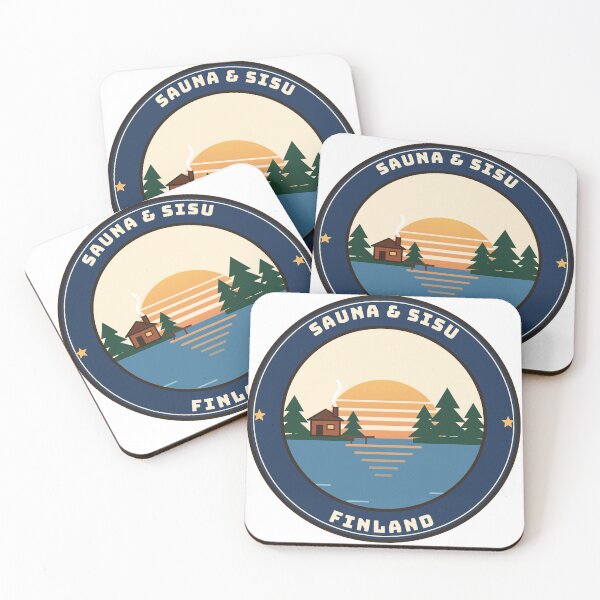 Item preview, Sauna and Sisu Finland Retro Lake Badge designed and sold by therealgood1.