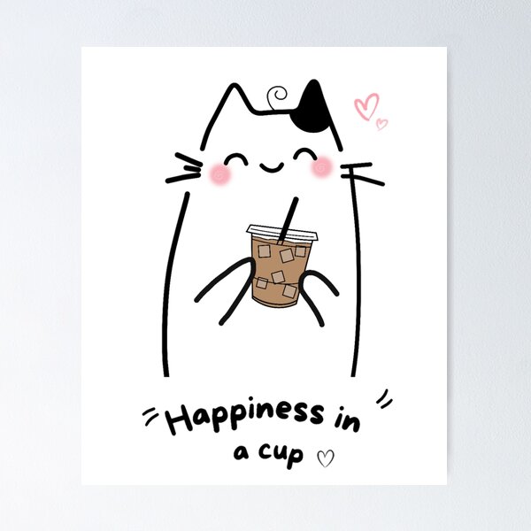 Item preview, Iced Coffee Cat – Happiness in a Cup designed and sold by Aurevella.