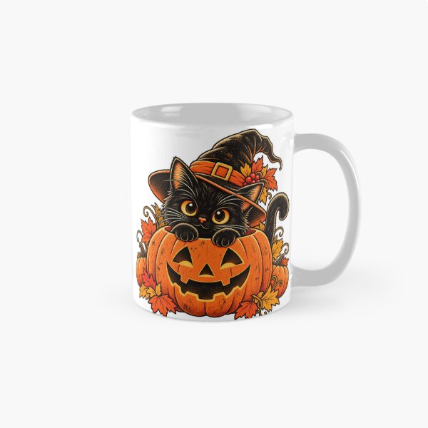 Item preview, Vintage Halloween Black Cat and Pumpkin Retro Art designed and sold by Epic Wear Store.