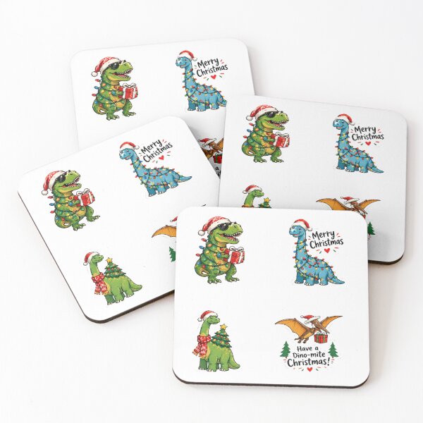 Item preview, Christmas Dinosaurs Cute Festive Dinosaur Holiday Sticker Pack Sheet designed and sold by vectcd.