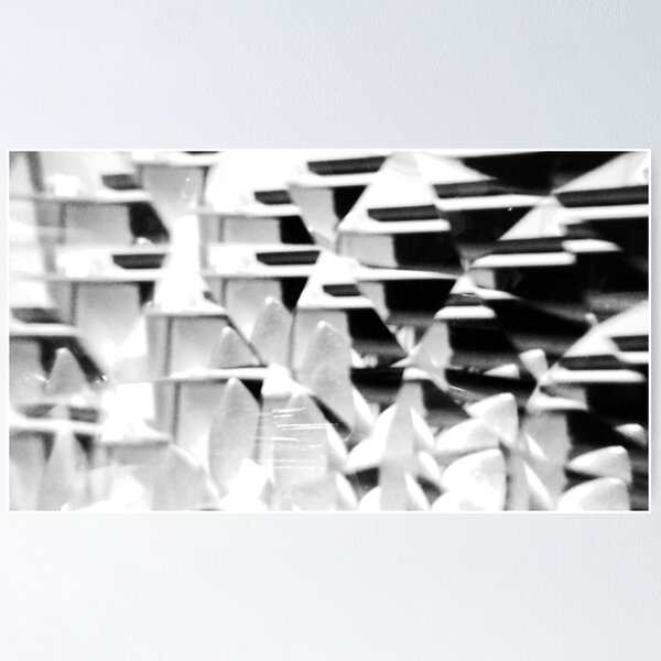 Item preview, Monochrome Prism Black and White Abstract designed and sold by ElionSolis.
