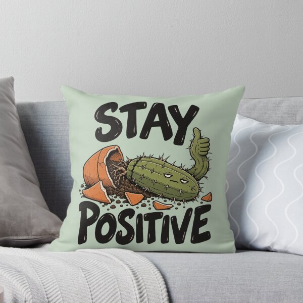 Item preview, stay positive cactus designed and sold by MoodleDoon.