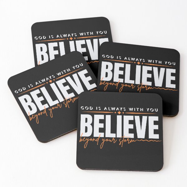 Item preview, Believe -  Christ Crucifixion Christianity Inspiration Quote   - Gifts For Sister designed and sold by Doiemacreations.