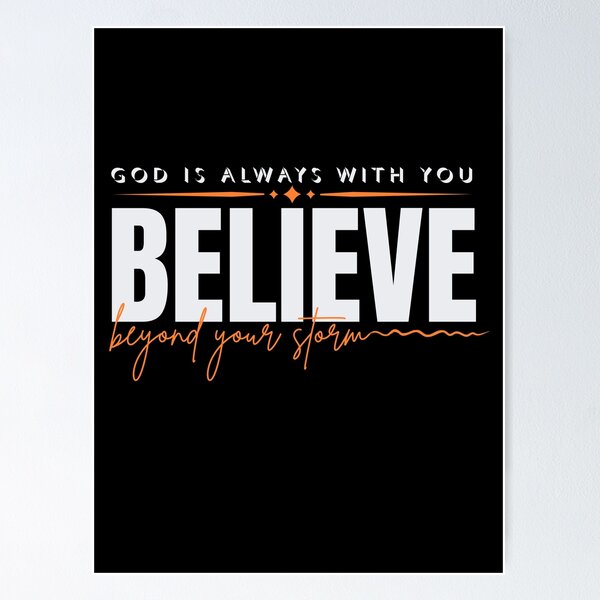 Item preview, Believe -  Christ Crucifixion Christianity Inspiration Quote   - Gifts For Sister designed and sold by Doiemacreations.
