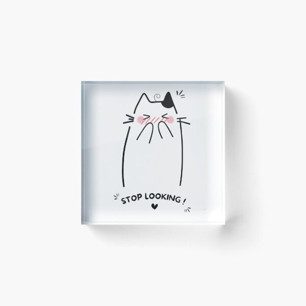 Item preview, Blushing Cat Stop Looking Shy Embarrassed Cat designed and sold by Aurevella.