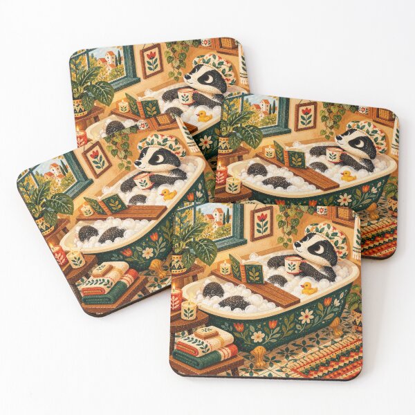 Item preview, Cozy Badger Bubble Bath Retreat designed and sold by ForeverPrintsOK.