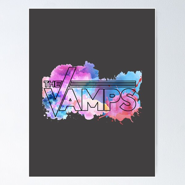 Item preview, The Vamps Watercolor Art Print Featuring Vibrant Band Portrait designed and sold by WorkshopLogo.