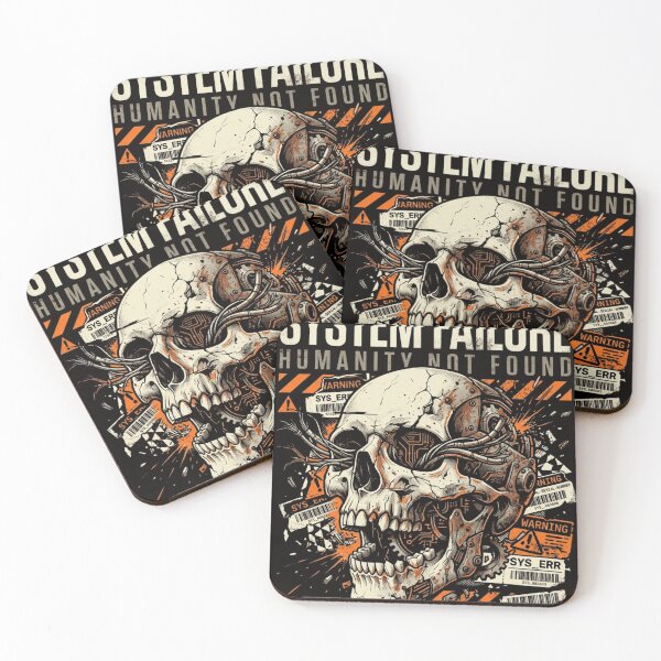 Item preview, System Failure Cybernetic Skull – Futuristic Horror Streetwear Design designed and sold by RajDeals.
