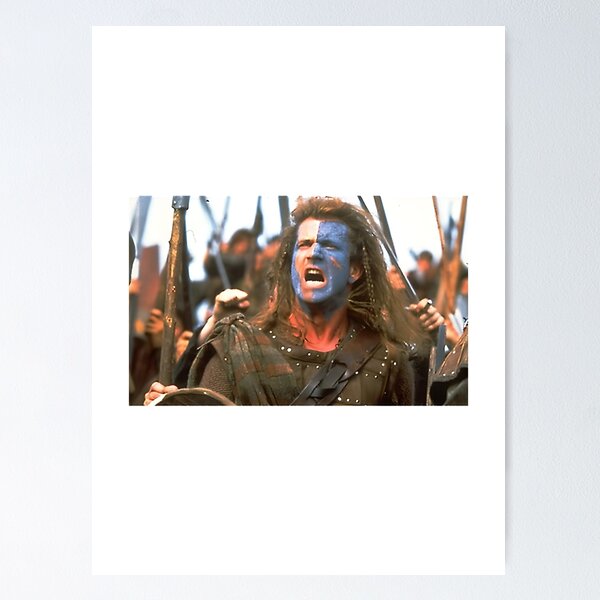 Item preview, Braveheart Inspired Warrior Artwork with Celtic Design and Fierce Expression designed and sold by Eniyocha.