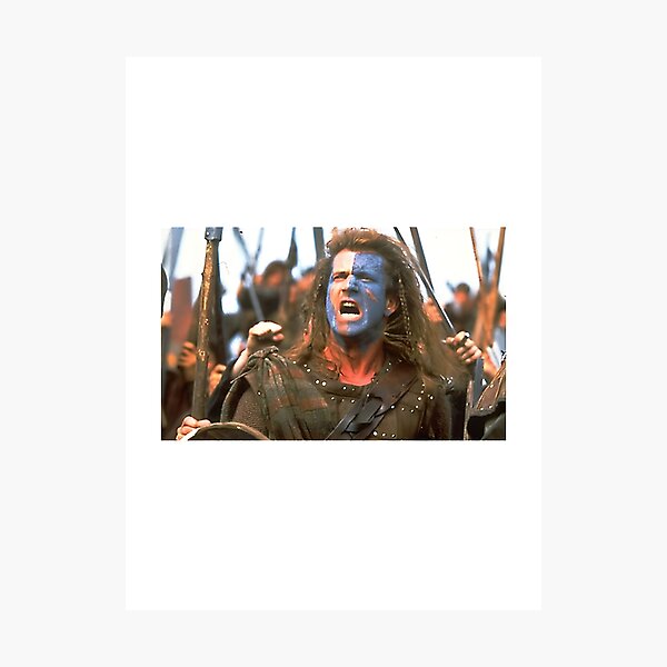 Item preview, Braveheart Inspired Warrior Artwork with Celtic Design and Fierce Expression designed and sold by Eniyocha.