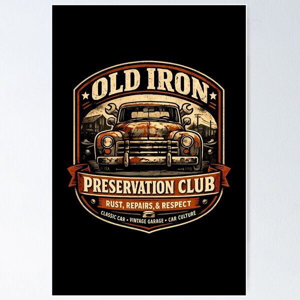 Item preview, Classic Truck Garage - Rust Repairs Respect Emblem designed and sold by Chrome and Coils.
