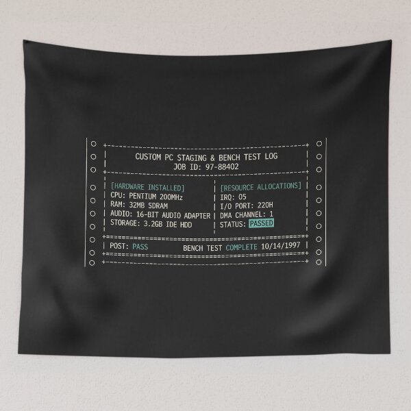 Item preview, Custom PC Staging and Bench Test Log designed and sold by SplashTastic.
