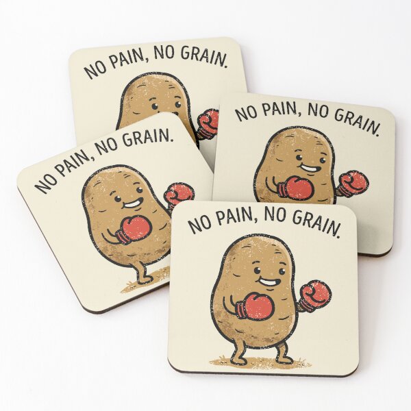 Item preview, No Pain No Grain Funny Potato Boxer Gym Pun designed and sold by Amir Faysal.