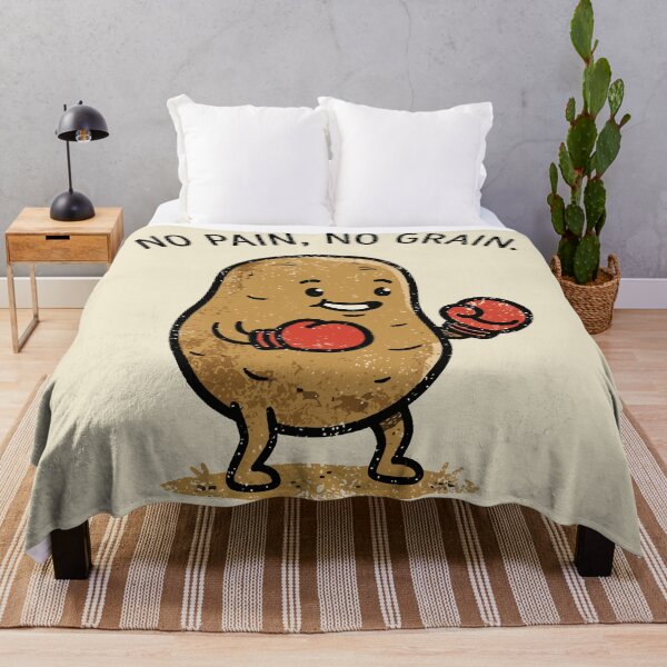 Item preview, No Pain No Grain Funny Potato Boxer Gym Pun designed and sold by Amir Faysal.