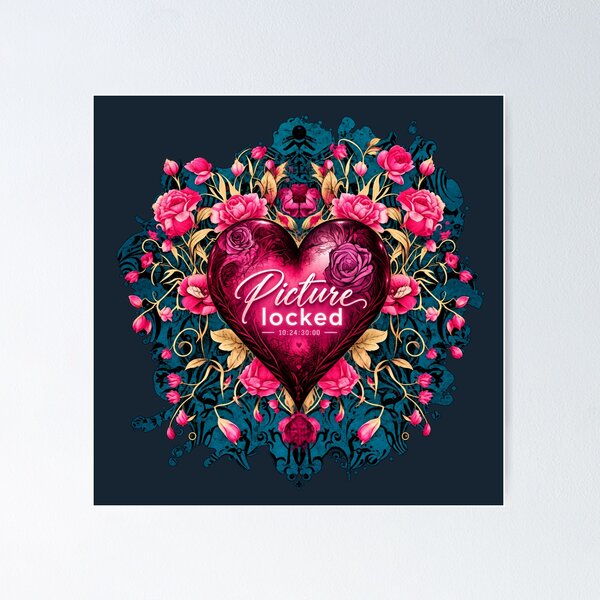 Item preview, Picture Locked – Floral Heart Design for Video Editors & Post Production designed and sold by jkleditor.