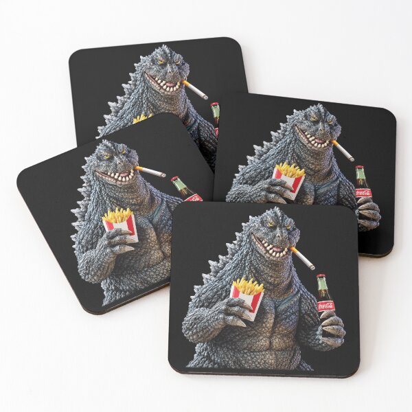 Item preview, Godzilla Smoking Kaiju Fast Food Soda Japanese Funny  designed and sold by gernays.