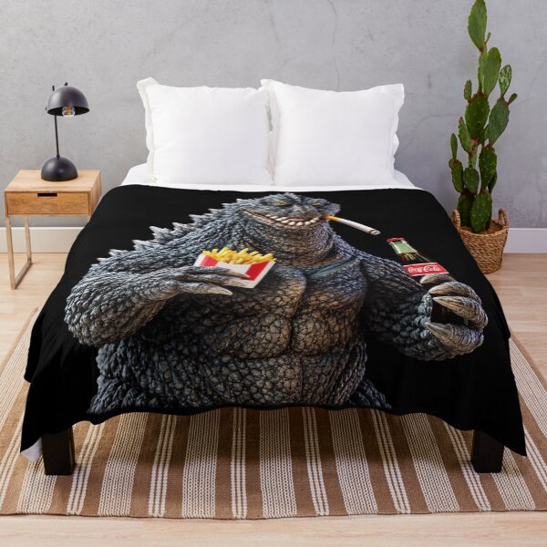 Item preview, Godzilla Smoking Kaiju Fast Food Soda Japanese Funny designed and sold by gernays.