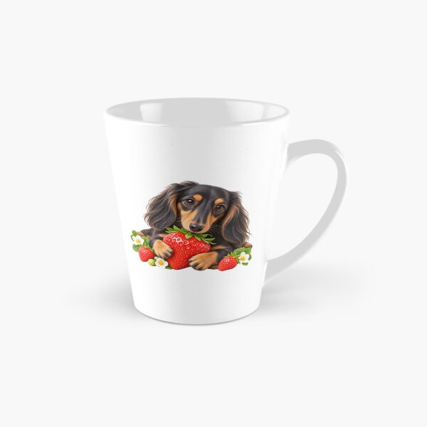 Item preview, Puffy Glossy 3D Miniature Dachshund with Strawberry designed and sold by LunaDogStudio.