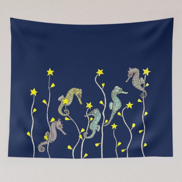 Item preview, Christmas Light Seaweed with Seahorses designed and sold by SerenSketches.