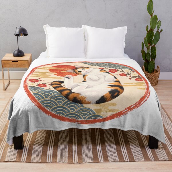 Item preview, Japanese Style Cat – Cute Cat in Traditional Japanese Art designed and sold by Neo Japonism Art.