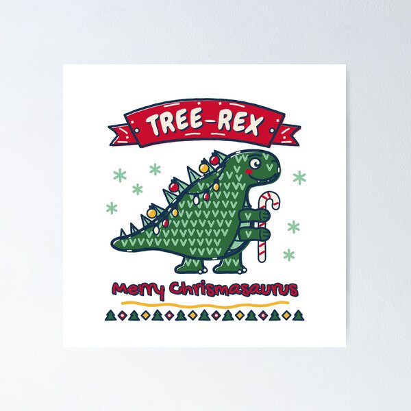Item preview, Ugly Christmas Sweater Dinosaur - Tree-Rex Chrismasaurus designed and sold by sdcreations210.