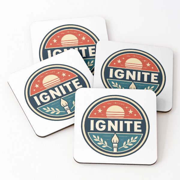 Item preview, Ignite Vintage Retro Emblem – Motivational Typography Design designed and sold by Pixel_phantom_.