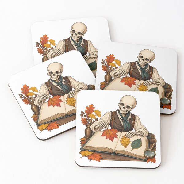 Item preview, Skeleton Herbarium Curator Vintage Halloween Engraving designed and sold by gallleriaworld.