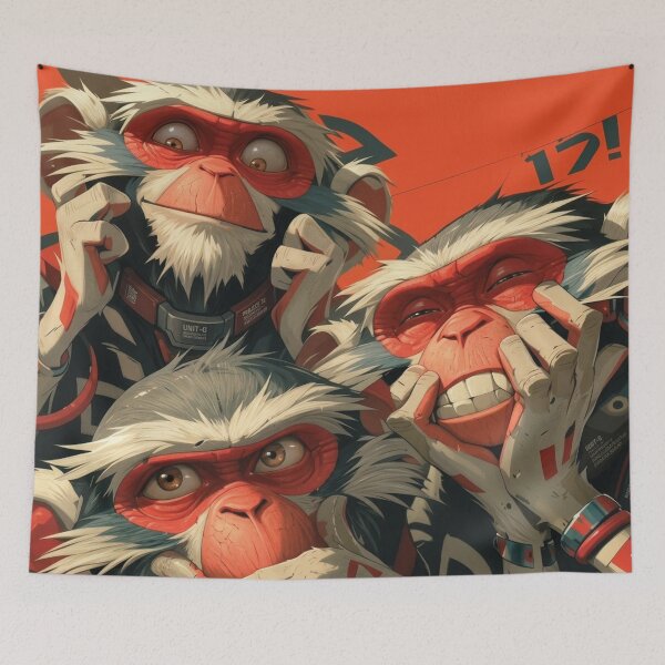 Item preview, Cyber Monkey Unit – Anime Sci-Fi Mecha Trio designed and sold by Xtention Co..
