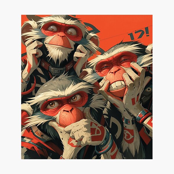Item preview, Cyber Monkey Unit – Anime Sci-Fi Mecha Trio designed and sold by DemanDFashionFactroy.