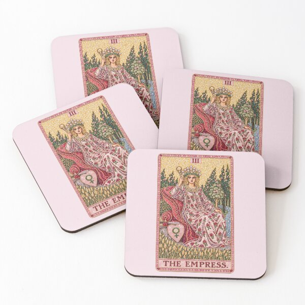 Item preview, the empress tarot card with pink gemstones pattern designed and sold by MoodleDoon.