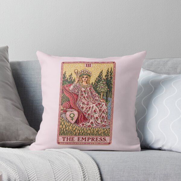 Item preview, the empress tarot card with pink gemstones pattern designed and sold by MoodleDoon.