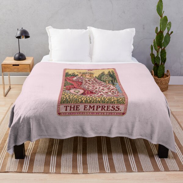Item preview, the empress tarot card with pink gemstones pattern designed and sold by MoodleDoon.