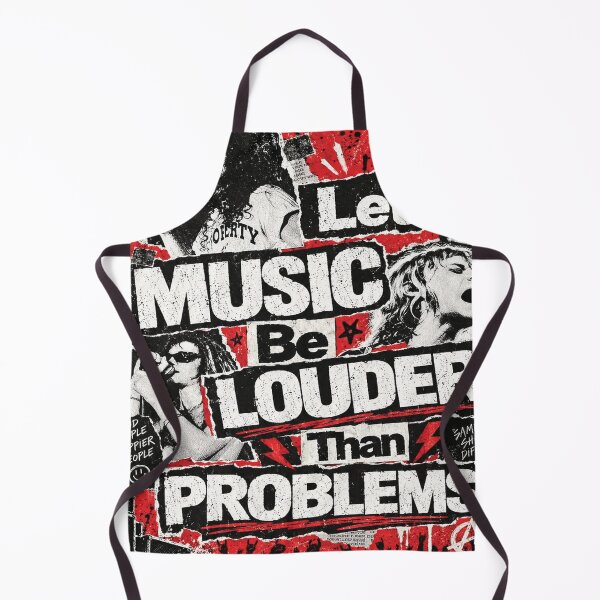 Item preview, Music Louder Than Problems – Punk Rock Collage designed and sold by DemanDFashionFactroy.