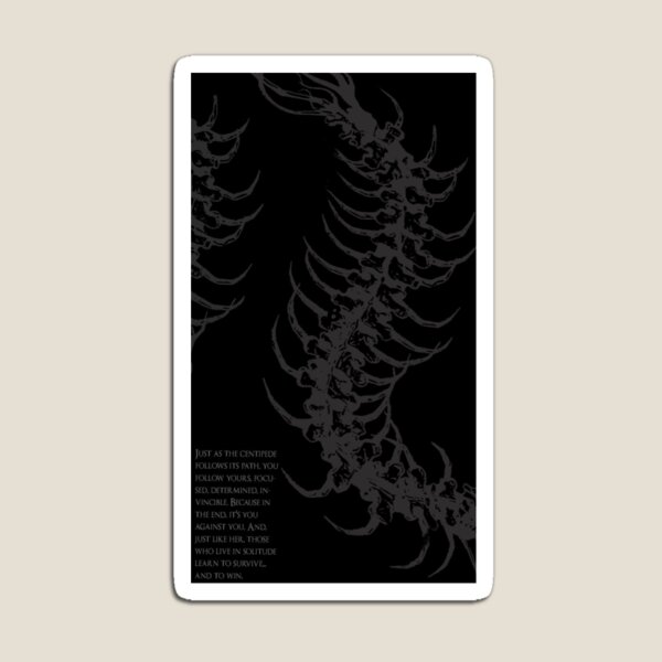 Item preview, Dark Centipede Spine Cyber Sigilism Gothic Dark Academia Typography designed and sold by BrontesWhimsyStore.