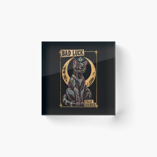 Item preview, Vintage Tarot Robotic Black Cat designed and sold by Apocalyptic Art Studio.