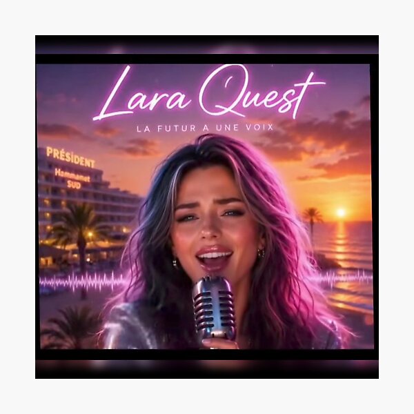Item preview, Lara quest au micro pres de la plage et coucher de soleil designed and sold by laraquest.