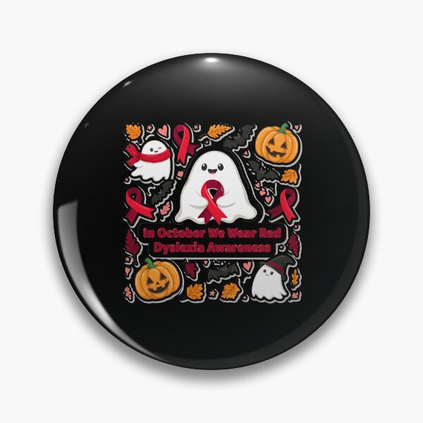 Item preview, In October We Wear Red Dyslexia Awareness Red Ribbon Ghost designed and sold by Redgiant87x.