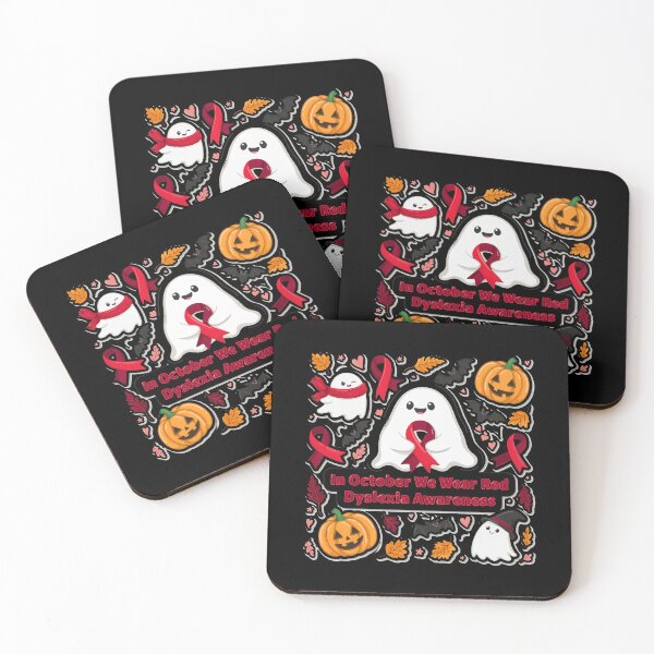 Item preview, In October We Wear Red Dyslexia Awareness Red Ribbon Ghost designed and sold by Redgiant87x.