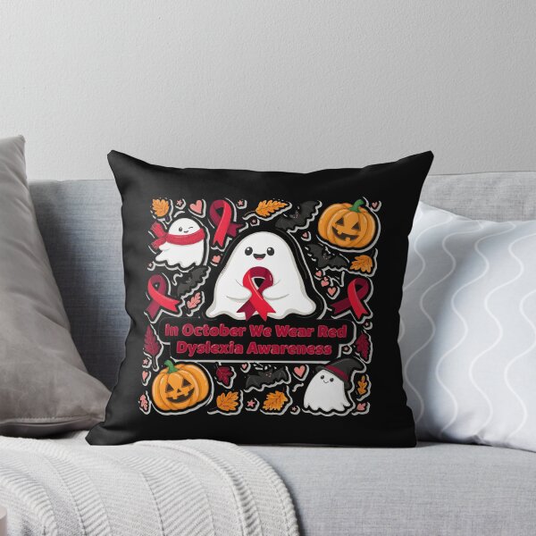 Item preview, In October We Wear Red Dyslexia Awareness Red Ribbon Ghost designed and sold by Redgiant87x.