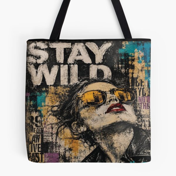 Item preview, Stay Wild Live Fast – Grunge Portrait Streetwear designed and sold by DemanDFashionFactroy.