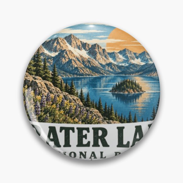 Item preview, Crater Lake National Park, Oregon - Shirts, Sweatshirts, Magnets, Sticker designed and sold by projectbadass.